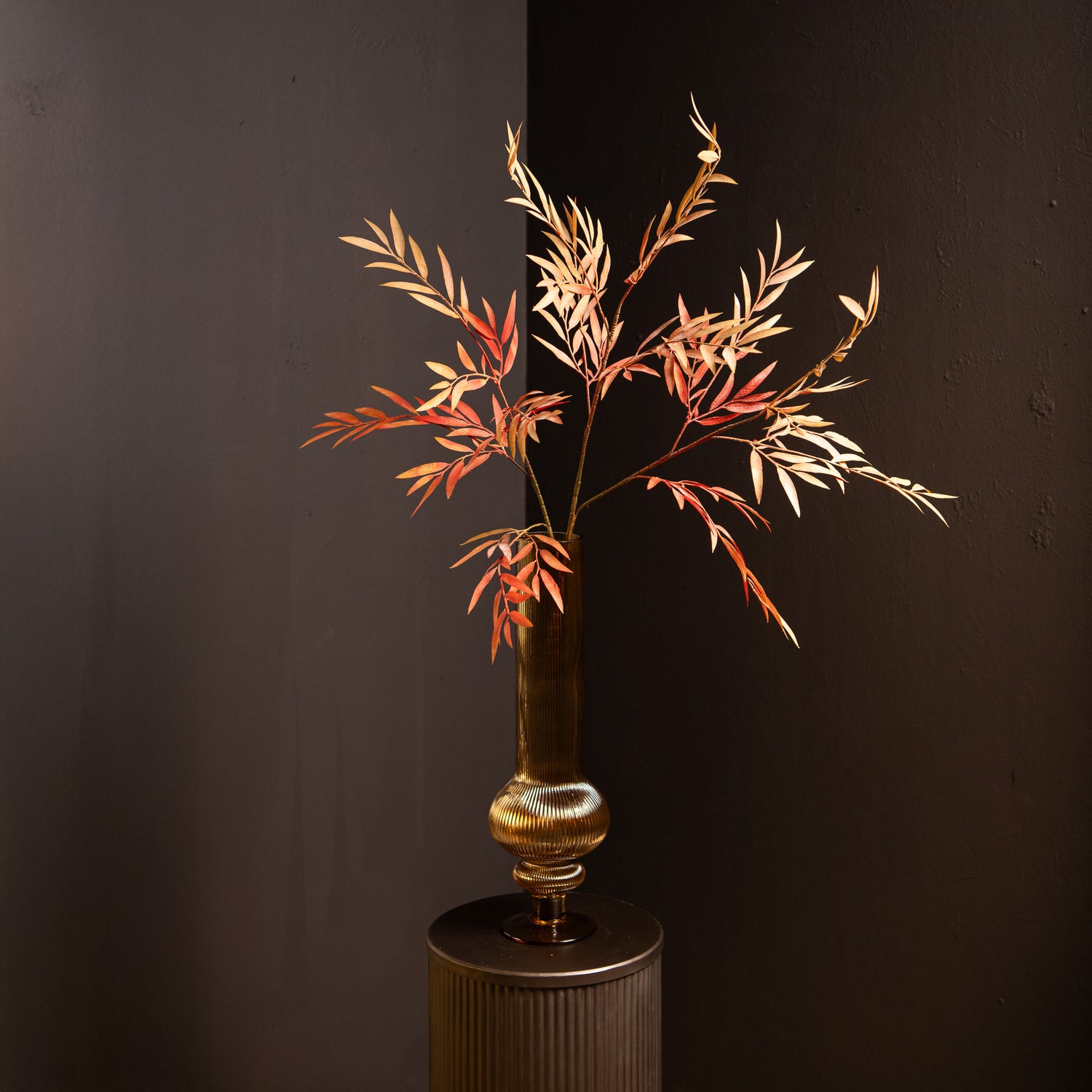 Leaves Plant Groen Oranje Mirt Struik, Set van 12 Stuks 2x107x8 cm