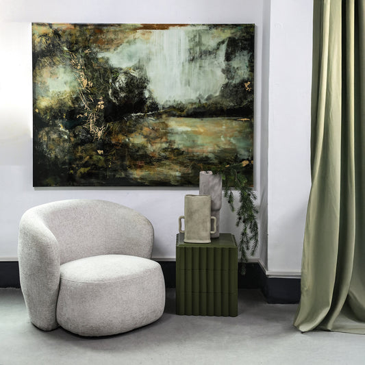Zetah Bruin Plexi MDF Landscape Wandpaneel 160x120x3.5 cm