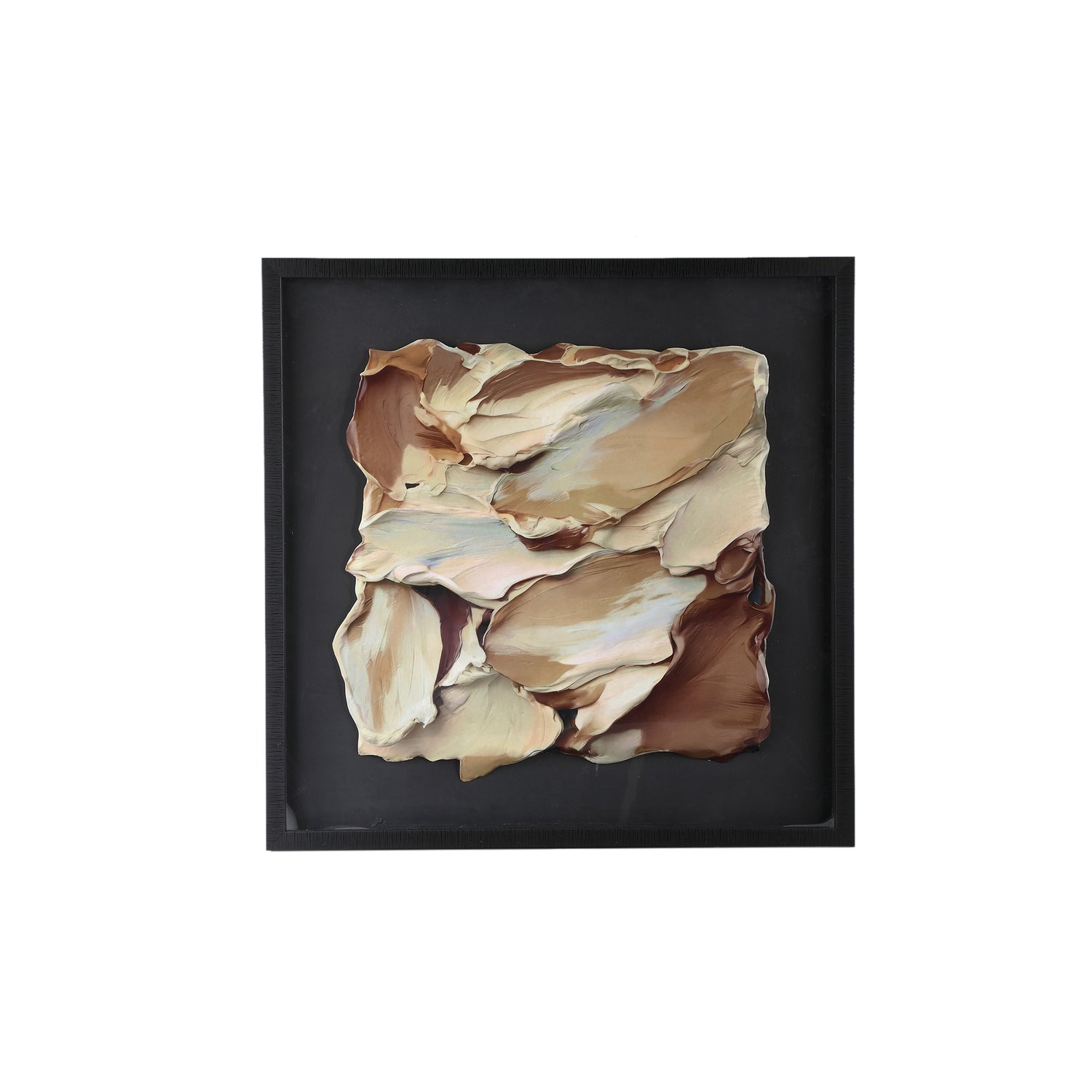 Shahzya Bruin Plexi MDF Abstracte Gemengde Wandpaneel 80x80x5 cm