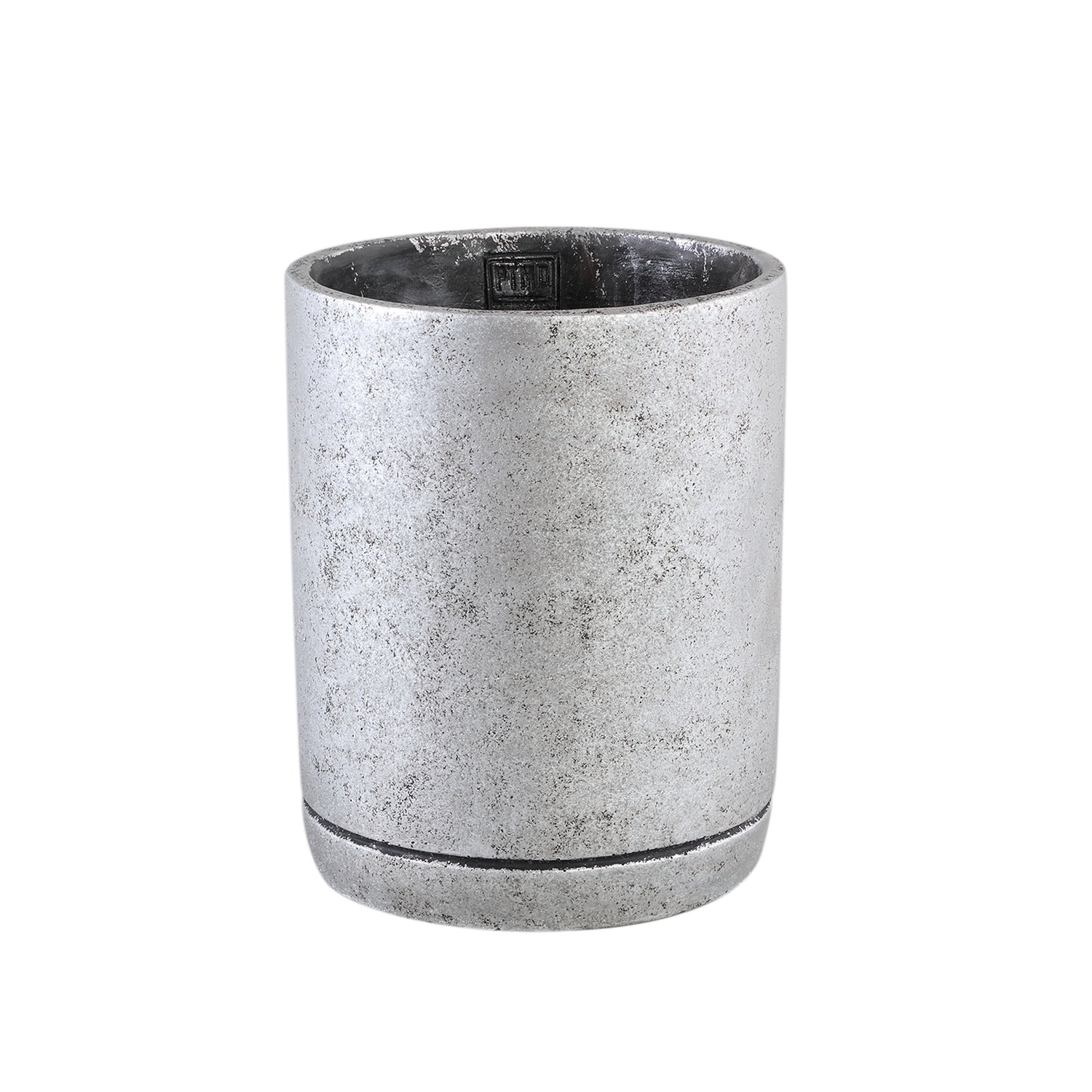 Vik Zilveren Cement Pot Rond L – Set van 4 Stuks - 4 Sets 25x20x20 cm