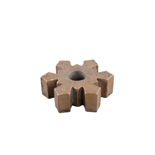 Francez Gouden Cement Theelicht Sneeuwvlok - Set van 12 3x10x10 cm