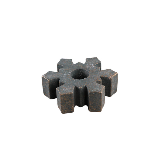 Francez Blauw Cement Theelicht Sneeuwvlok - Set van 12 3x10x10 cm