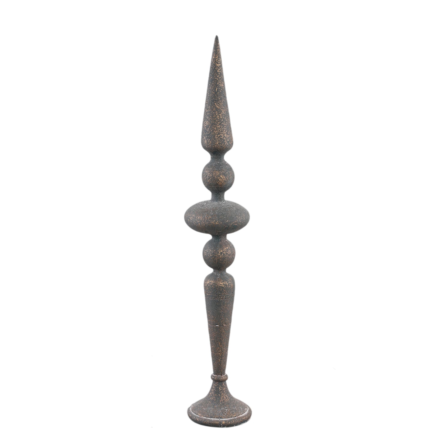 Elison Zwart Cement Ornament Beeld Set van 2 Stuks L - 2 Sets 62x11x11 cm