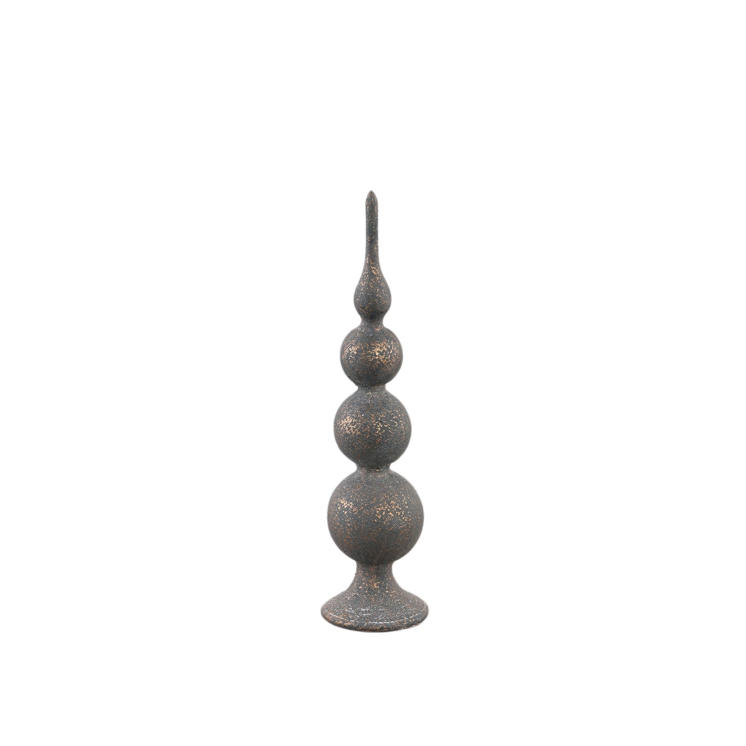Elison Zwart Cement Bal Beeld Set van 4 Stuks - 4 Sets 34x9x9 cm