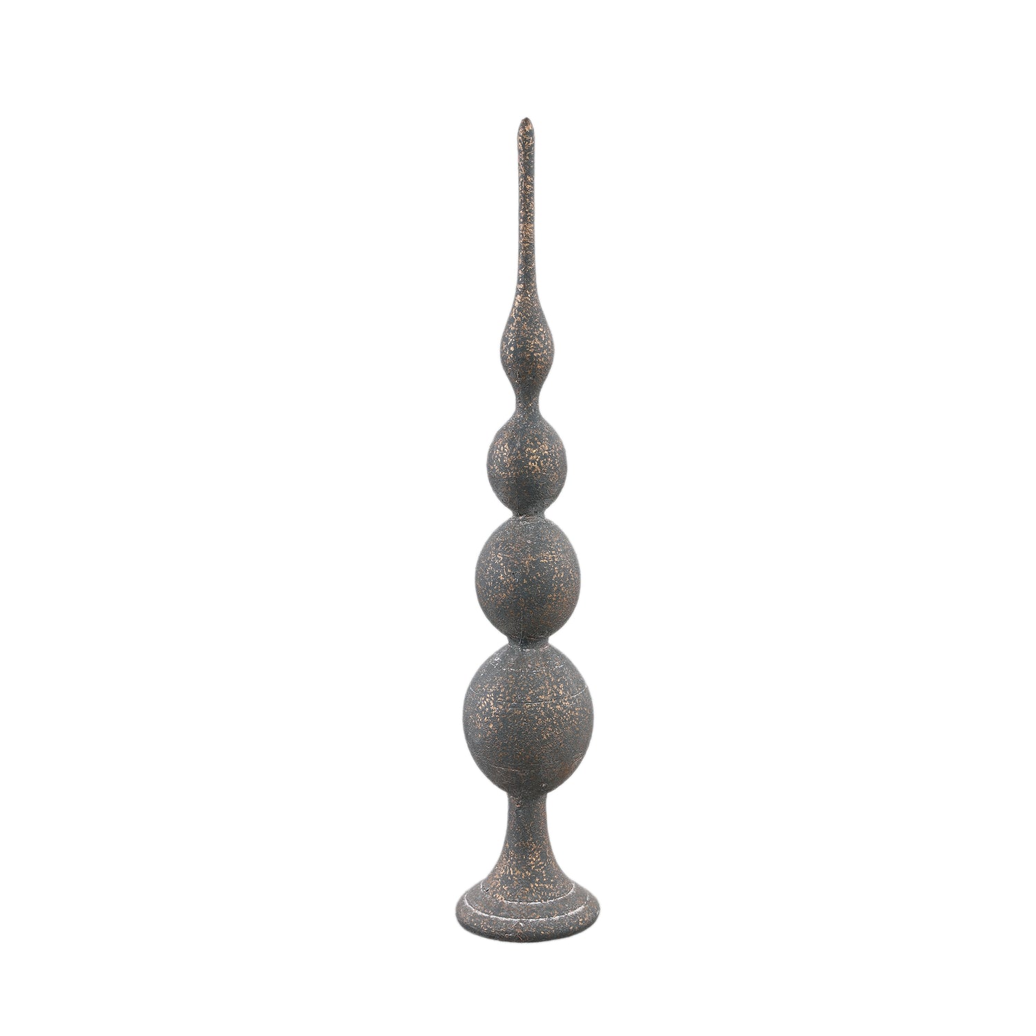 Elison Zwart Cement Bal Beeld Set van 2 Stuks L - 2 Sets 50x9x9 cm
