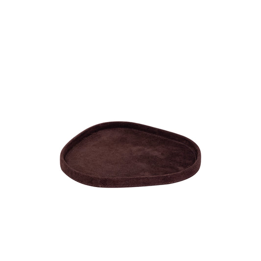 SarahKate Donkerbruin Dienblad Set van 4 Stuks Organic Vegan Leather - 4 Sets 1.5x23x20 cm