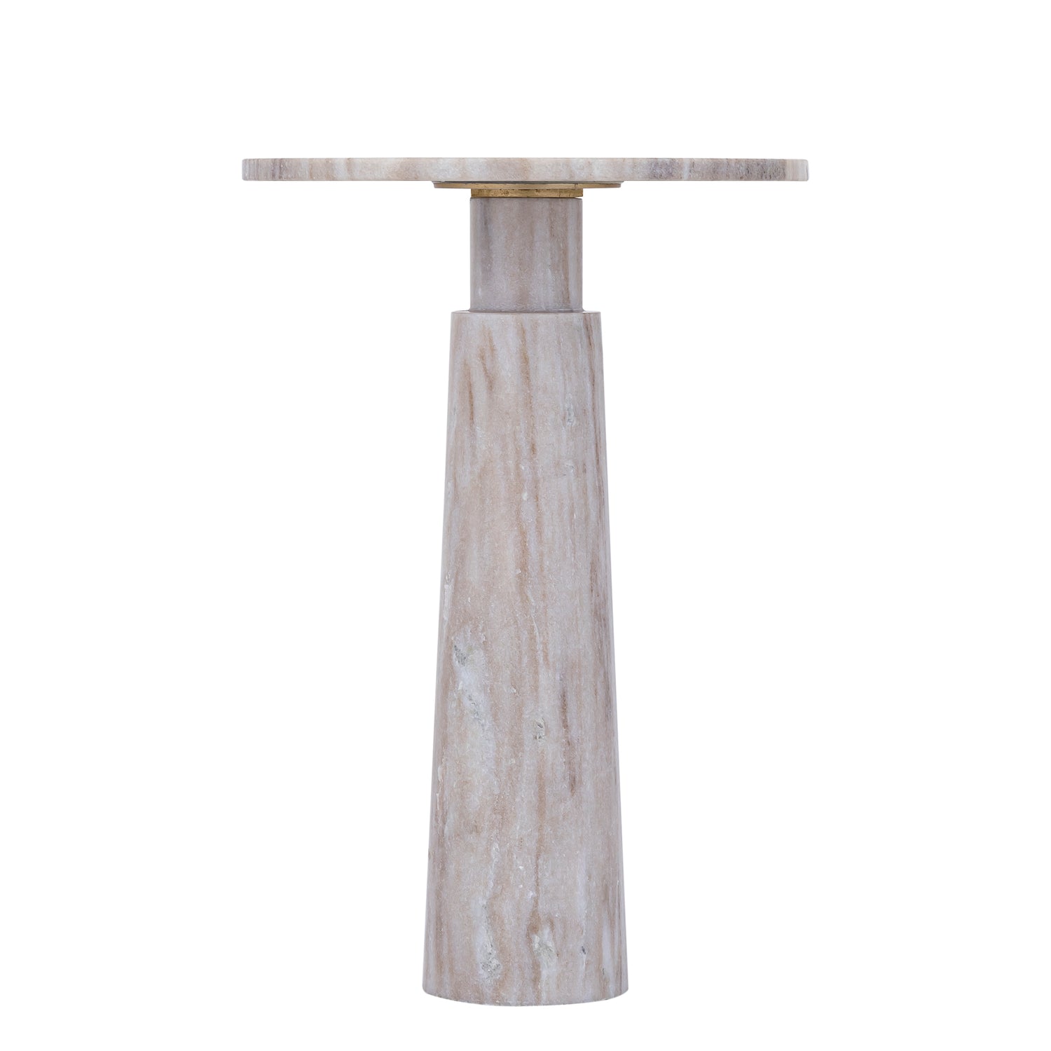 Ashliegh Beige Marmeren Bijzettafel Rond 56x38x38 cm