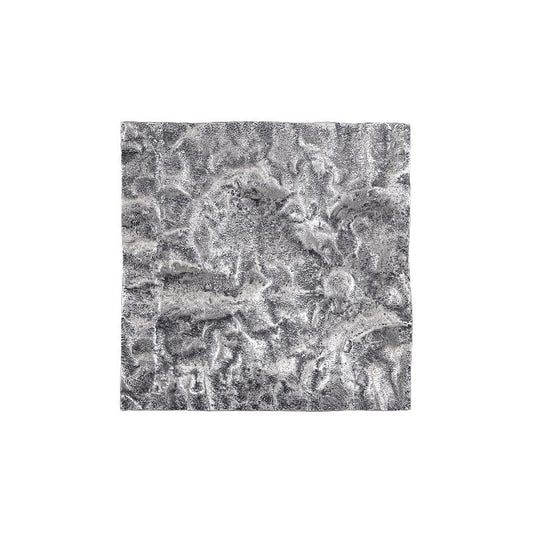 Eogan Grijs Gietaluminium Wandpaneel Ruw Vierkant 50x50x5 cm