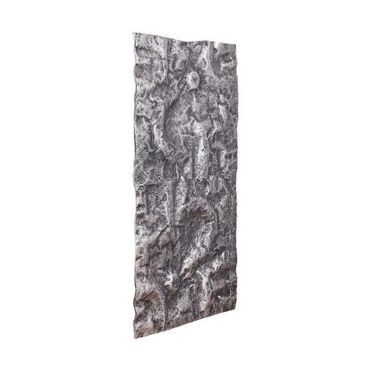 Eogan Gietaluminium Wandpaneel Ruw Rechthoekig Gunmetal 90x50x5 cm