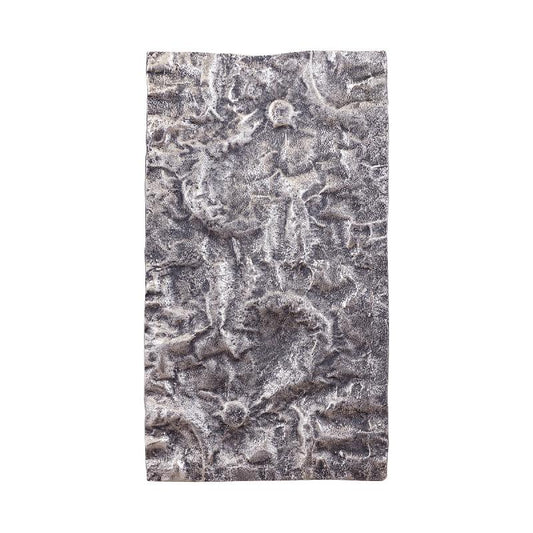 Eogan Gietaluminium Wandpaneel Ruw Rechthoekig Gunmetal 90x50x5 cm
