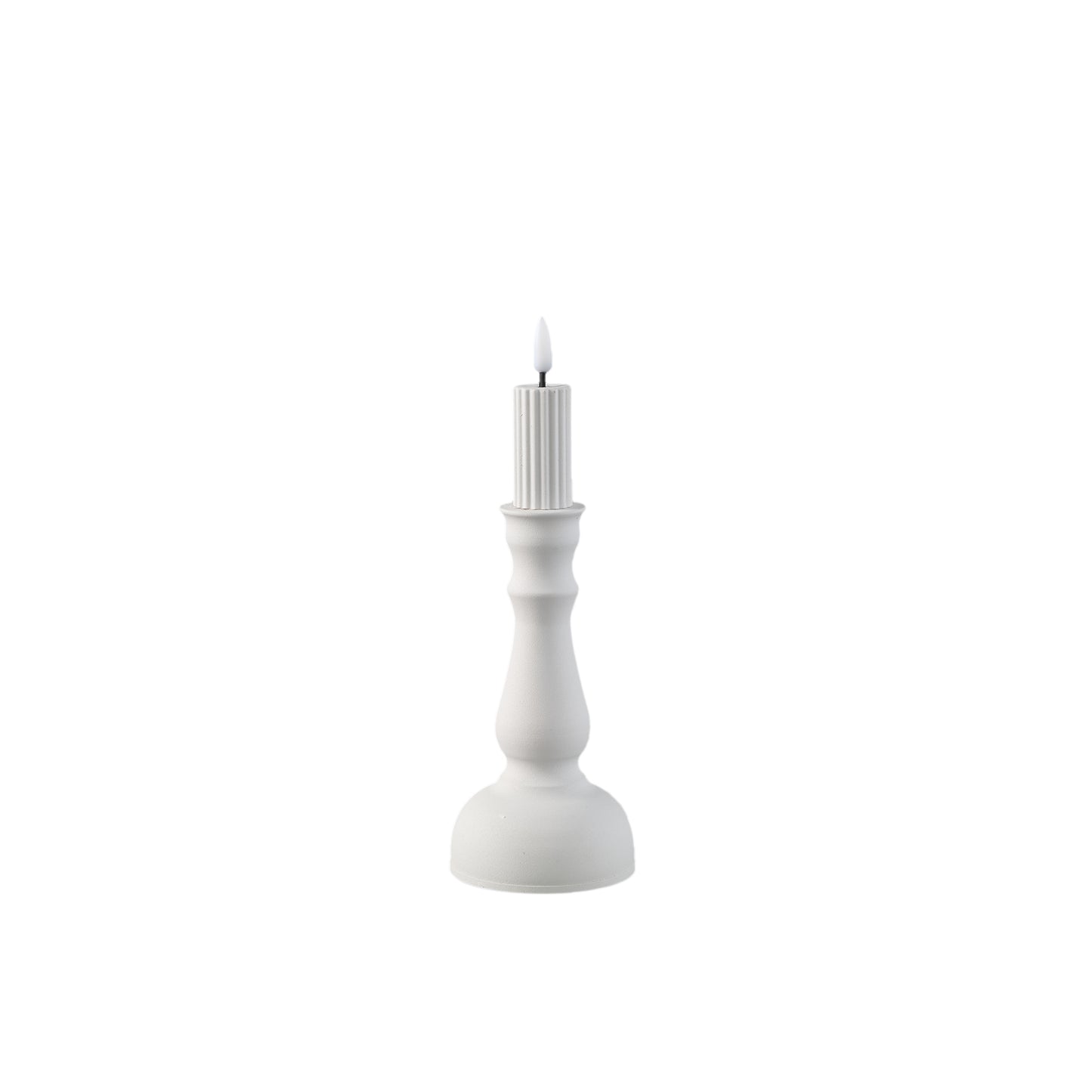 LED Kandelaar Wit Metaal Set van 6 Stuks - 6 Sets 21x8x8 cm