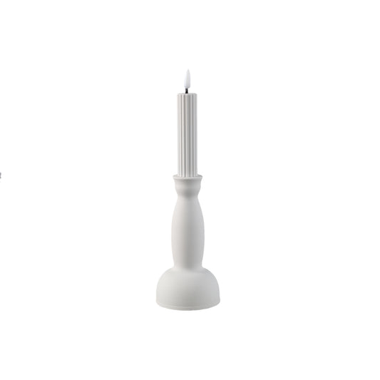 Led Candleholder Set van 6 Wit Metaal Kaars B L - 6 Sets 25.5x8x8 cm