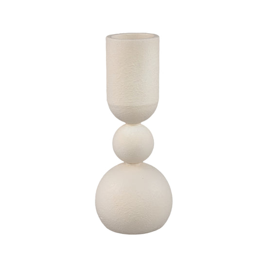 Alfonsee Crème Ijzeren Eettafel Kandelaar Bol L – Set van 2 - 2 Sets 36.5x15x15 cm