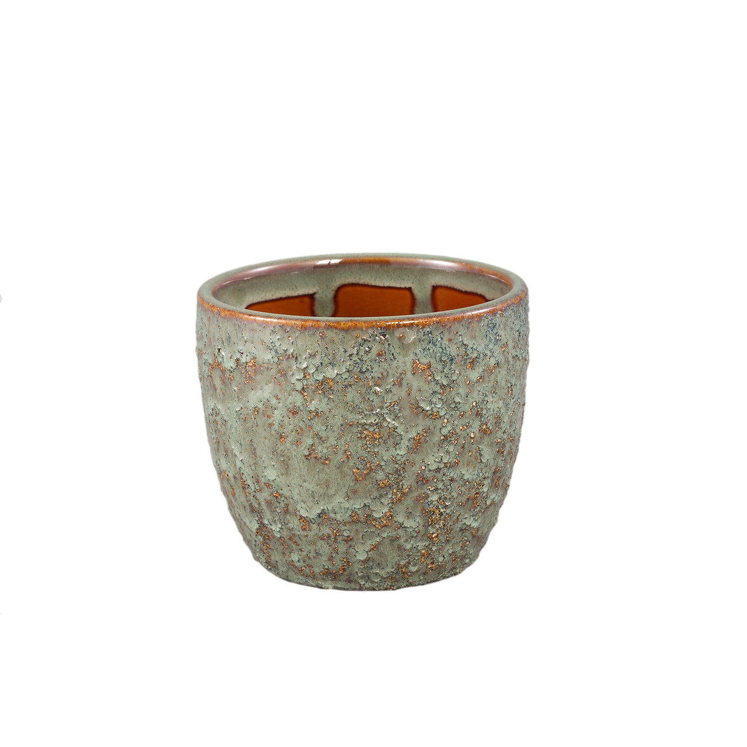 Rebecca Groen Keramische Bombay Pot Ruw Afwerking S Set van 12 - 12 Sets 10.5x12x12 cm