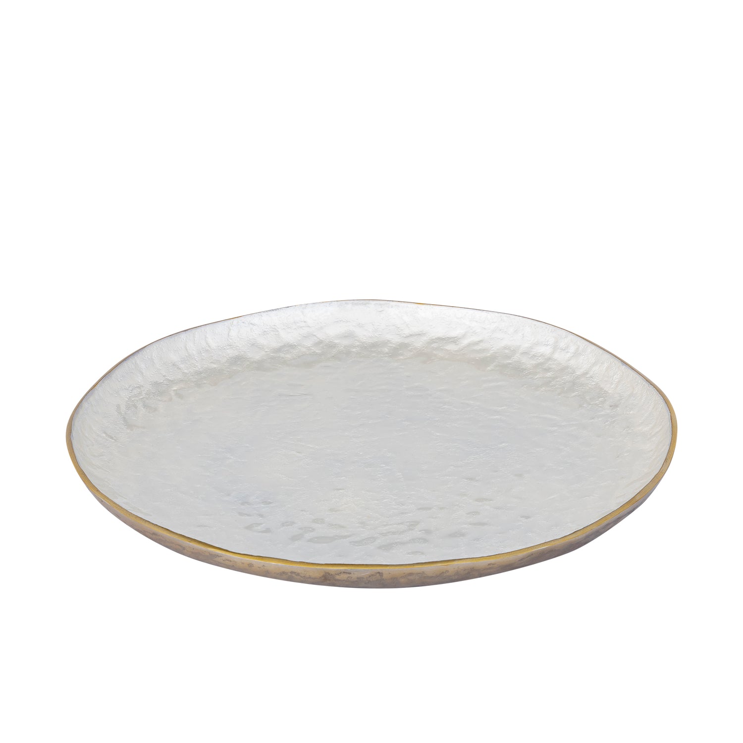 Lysse Wit Gegoten Aluminium Luxe Emaille Bord Rond L 4.5x47x47 cm