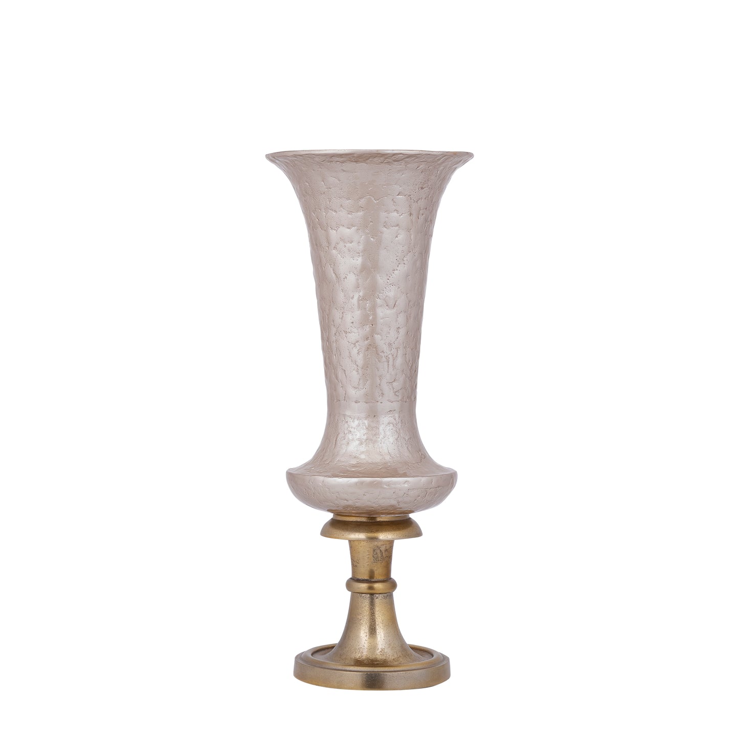 Lysse Champagne Gegoten Aluminium Luxe Email Vaas S 61x25x25 cm