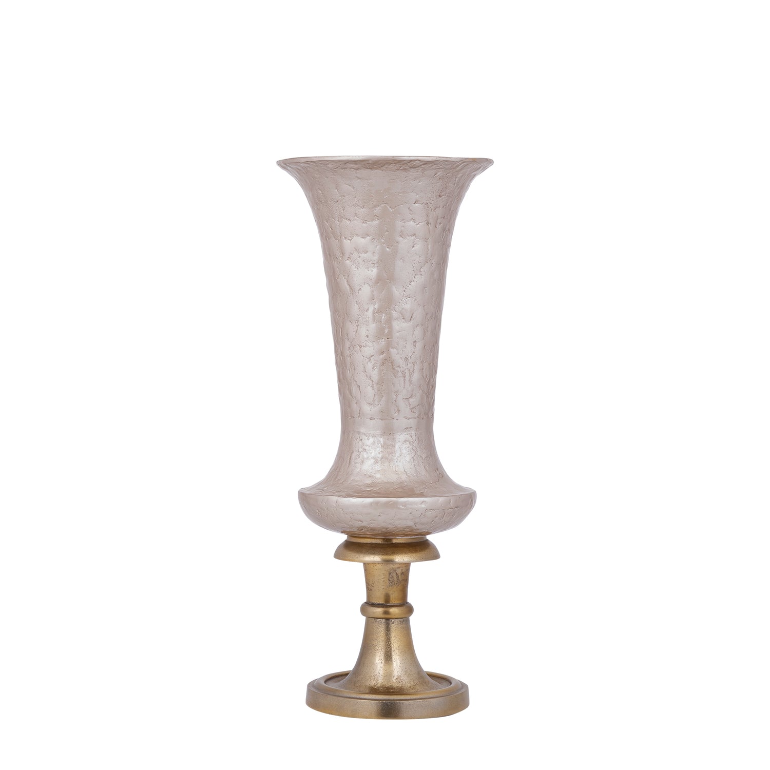 Lysse Champagne Gegoten Aluminium Luxe Email Vaas S 61x25x25 cm