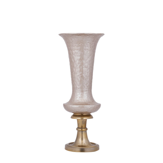 Lysse Champagne Gegoten Aluminium Luxe Email Vaas S 61x25x25 cm
