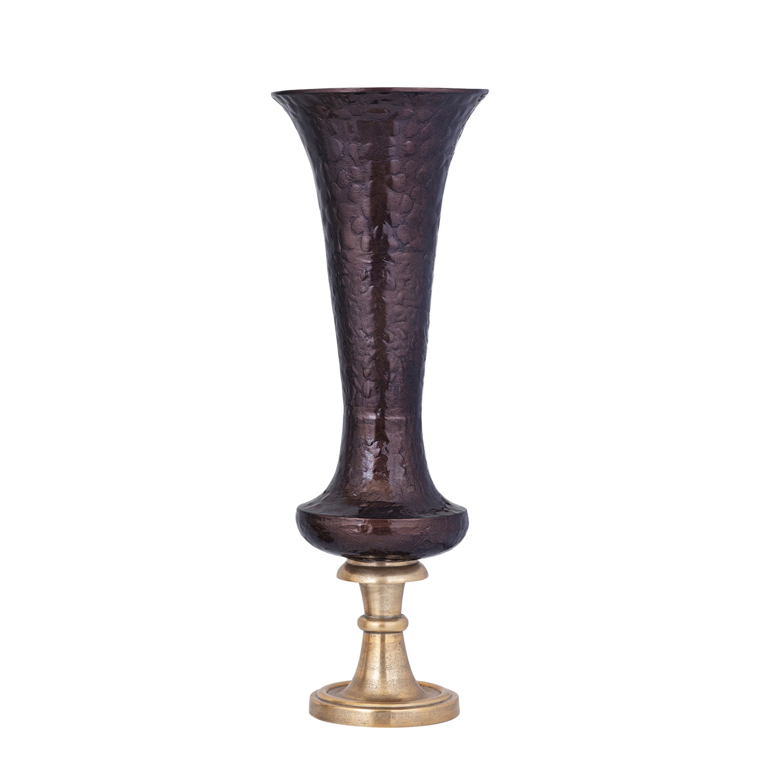 Lysse Donkerbruine Gegoten Aluminium Luxe Emaille Vaas L 79x28x28 cm
