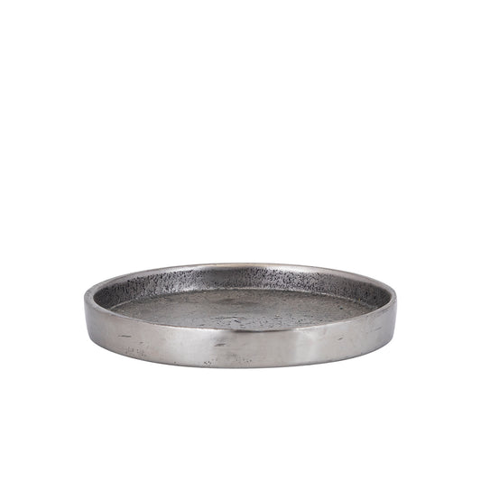 Naftali Grijze Aluminium Kaarsenplateau Set van 8 Stuks 10cm - 8 Sets 1.5x10.5x10.5 cm