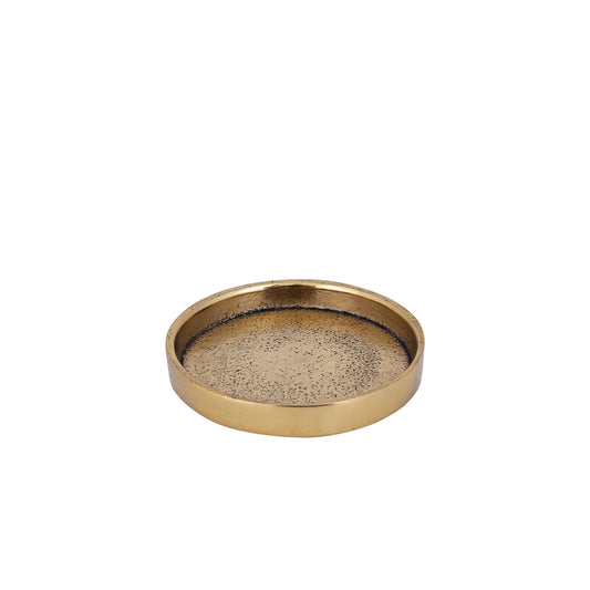 Naftali Gouden Aluminium Kaarsenplateau Set van 8 Stuks 7,5cm - 8 Sets 1.5x8x8.5 cm
