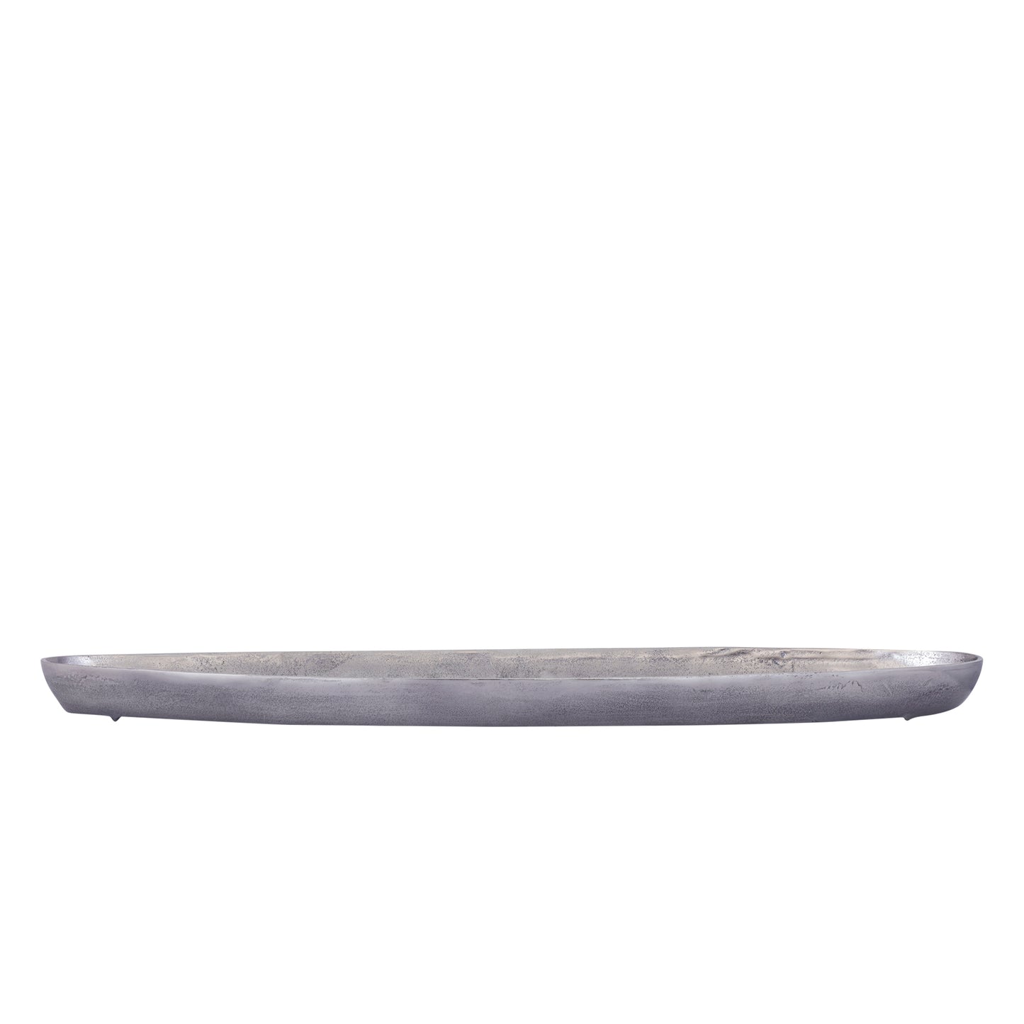 Yaren Grijsmetaal Aluminium Schaal Ovaal Met Rand Groot 7x106x33 cm