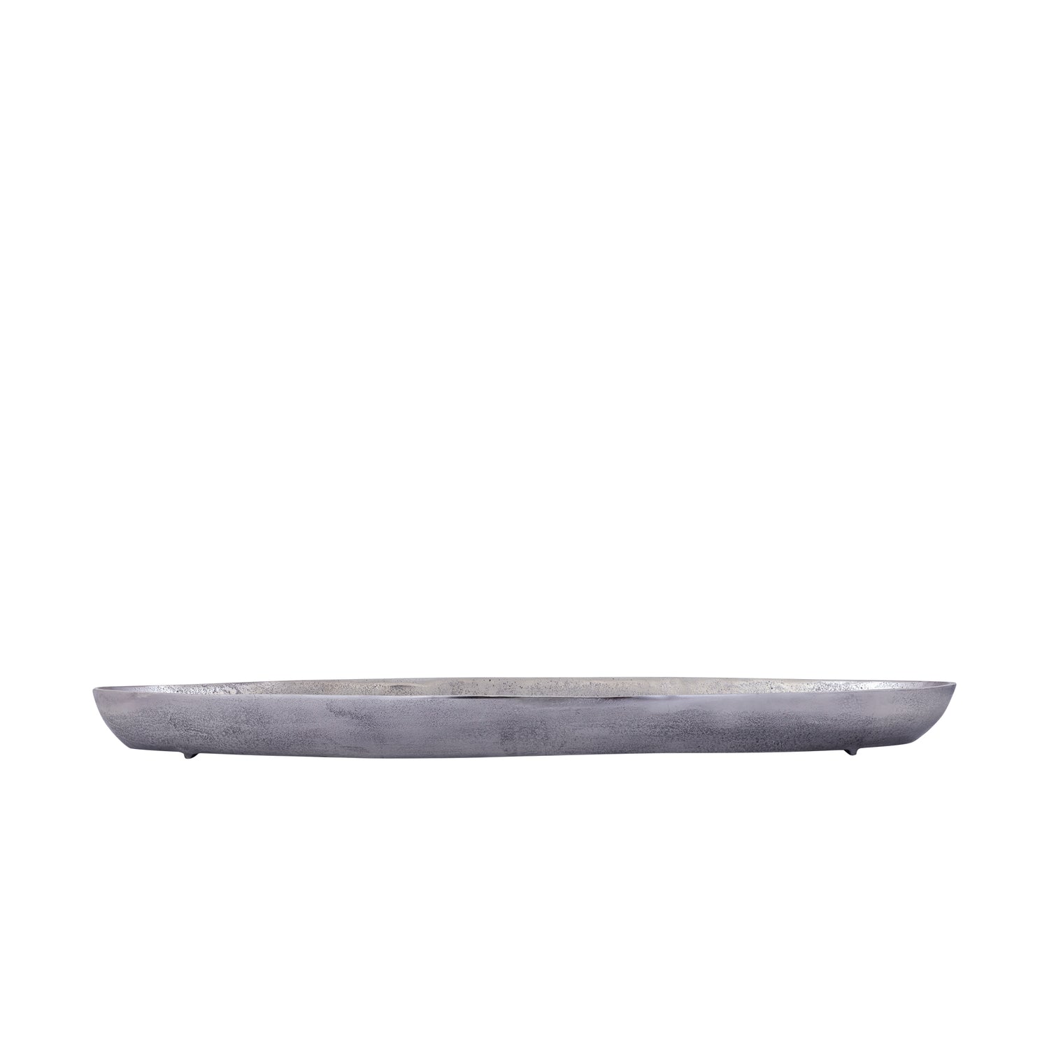 Yaren Grijs Aluminium Schaal Ovaal Met Rand Klein 6.5x88x28.5 cm