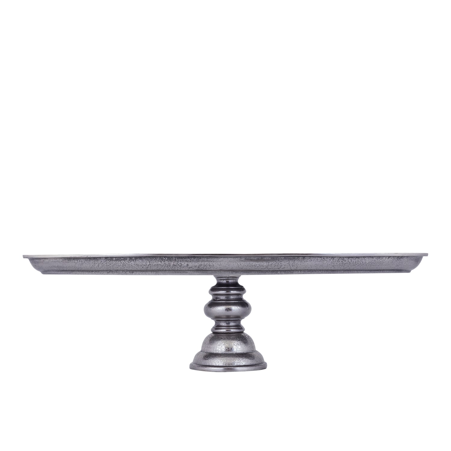 Norbert Gunmetal Aluminium Ovale Schaal op Voet – Set van 2 - 2 Sets 18x66x20 cm