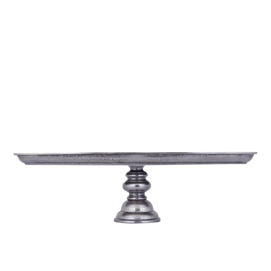 Norbert Gunmetal Aluminium Ovale Schaal op Voet – Set van 2 - 2 Sets 18x66x20 cm