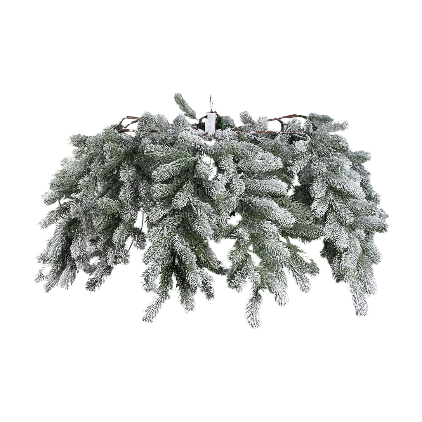 Rosamond Witte Hangende Krans Met Verlichting Breed 50x100x100 cm