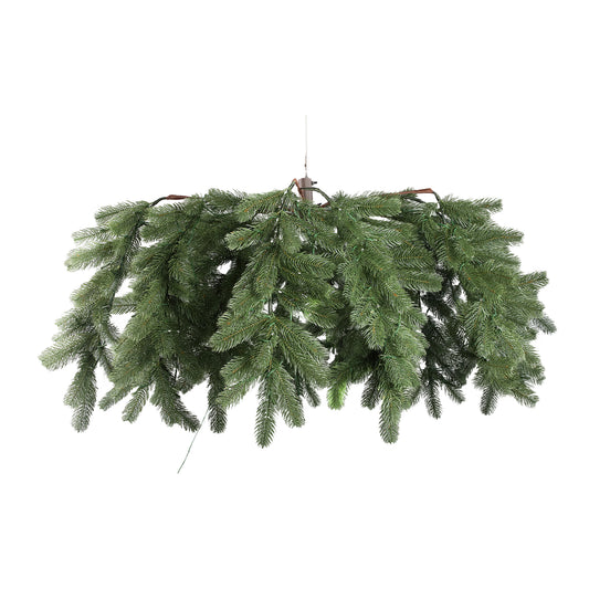 Rosamond Groene Hangende Krans Met Verlichting Breed 50x100x100 cm