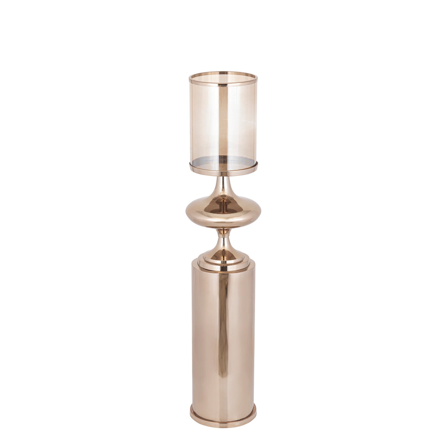 Rodire Bronzen RVS Vloer Windlicht S 125x26x26 cm