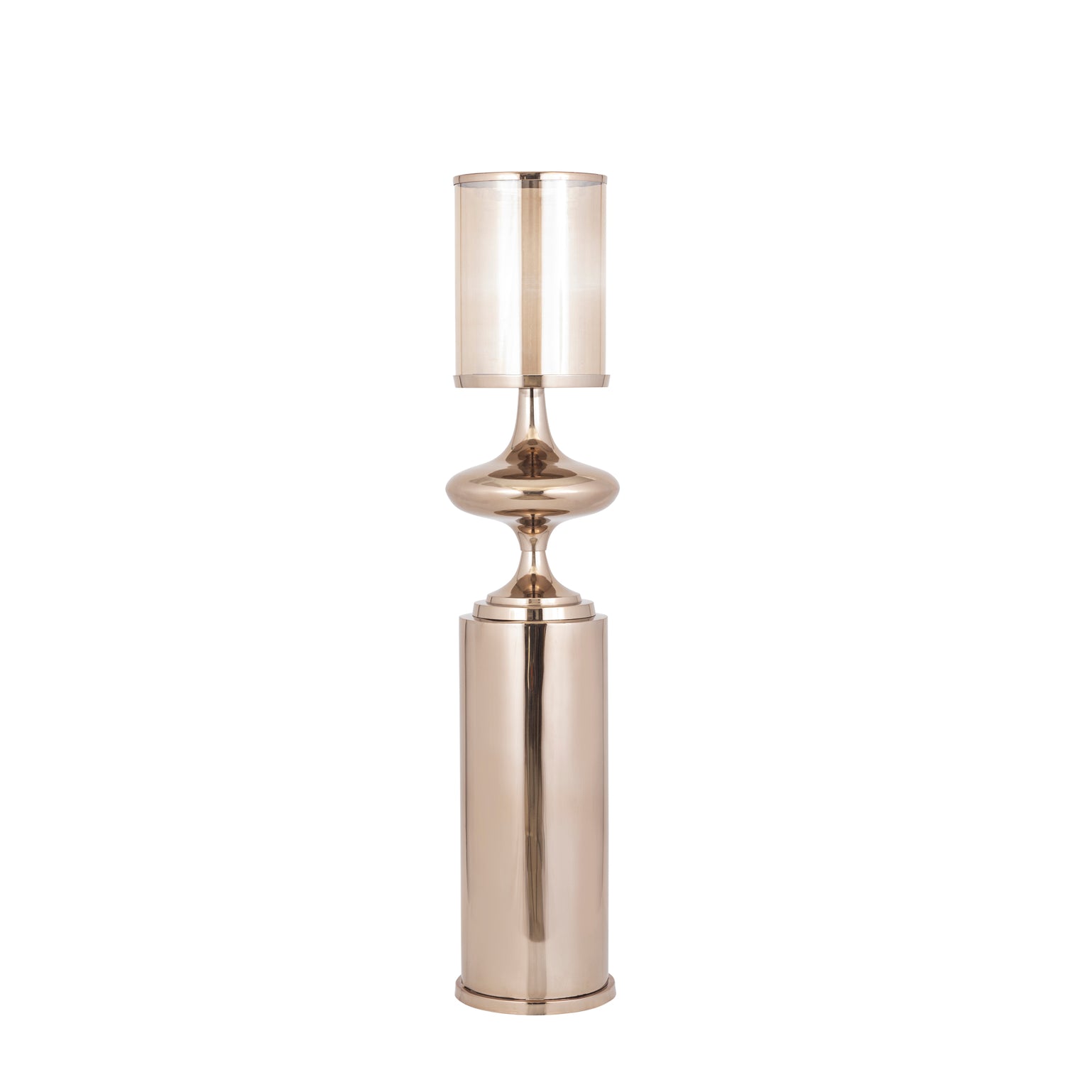 Rodire Bronzen RVS Vloer Windlicht S 125x26x26 cm