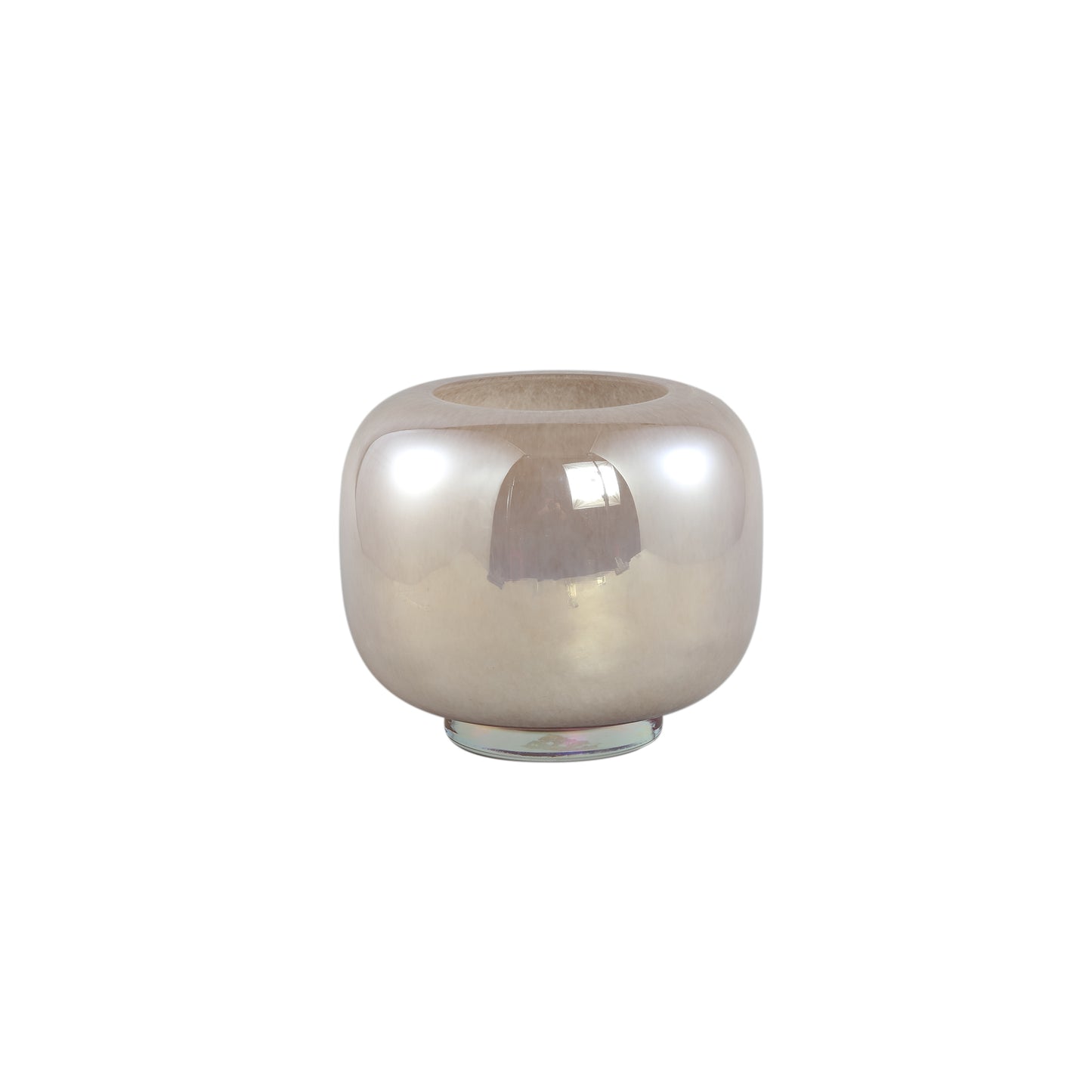 Mexx Liver Ronde Glazen Vaas Op Voet Klein Set Van 2 Stuks - 2 Sets 20x21x21 cm