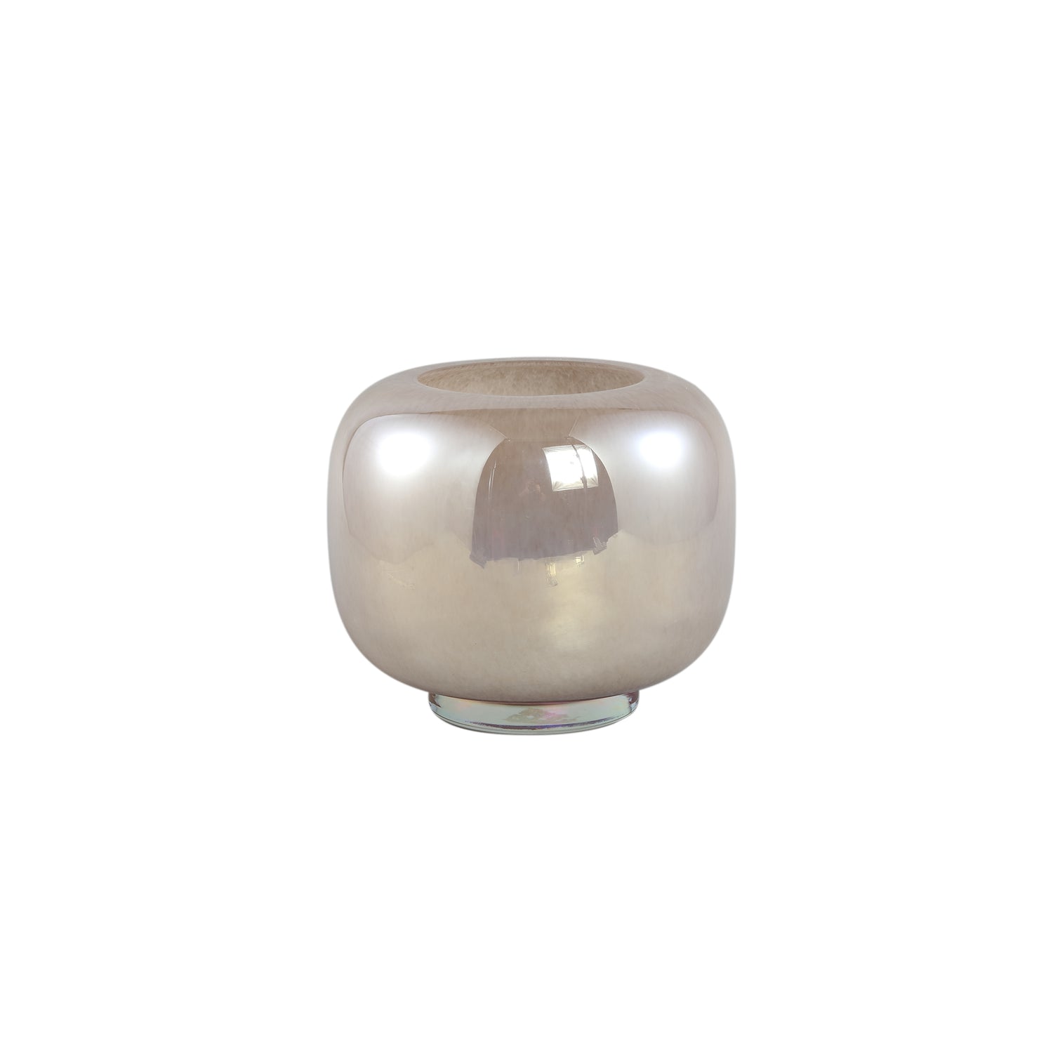 Mexx Liver Ronde Glazen Vaas Op Voet Klein Set Van 2 Stuks - 2 Sets 20x21x21 cm