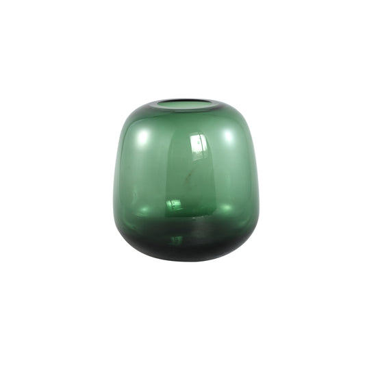 Mexx Groen Ronde Glazen Vaas Groot Set van 2 - 2 Sets 27x26x26 cm