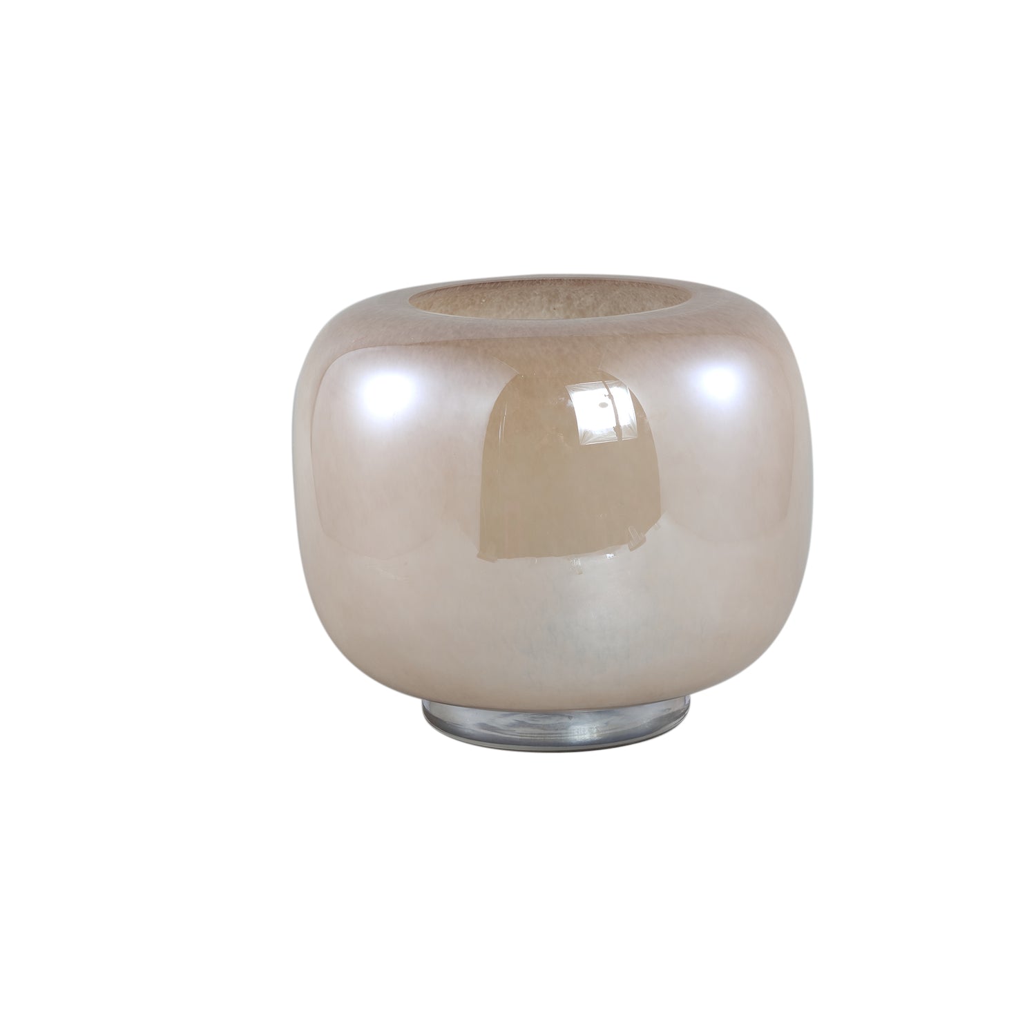 Mexx Liver Rond Glazen Vaas Op Voet Set Van 2 Stuks Large - 2 Sets 25x27x27 cm