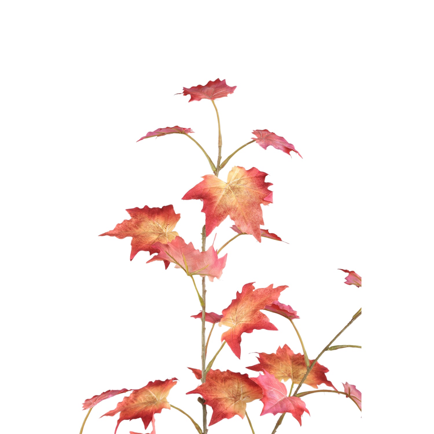 Leaves Plant Rode Esdoornbladeren Spray - Set van 12 90x53x27 cm