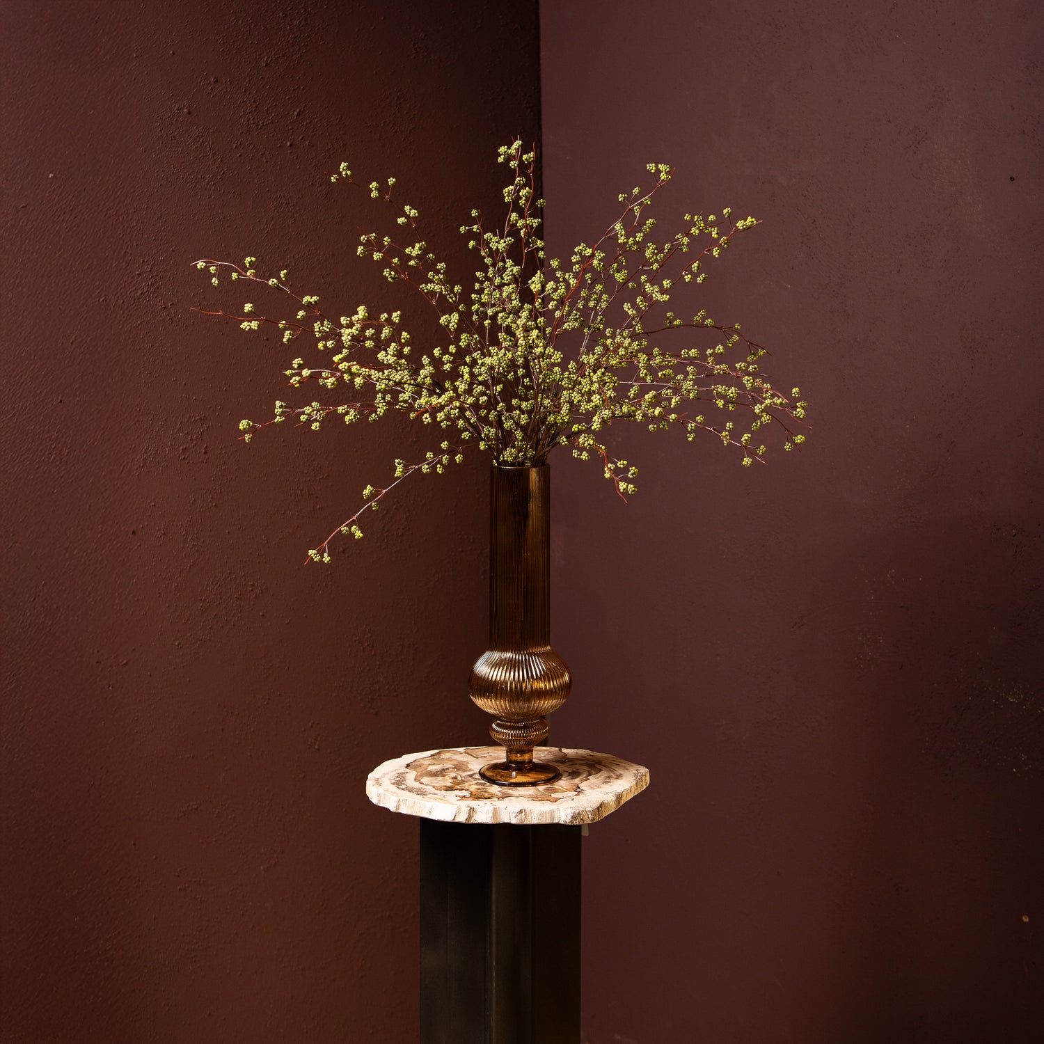 Berry Plant Groen Bessenspray - Set van 12 80x45x15 cm