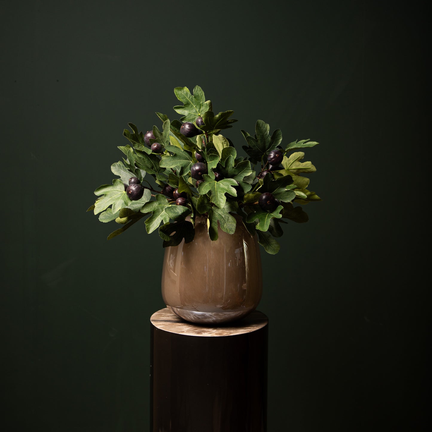 Twig Plant Groene Vijg Spray Met Bladeren - Set van 12 55x30x30 cm