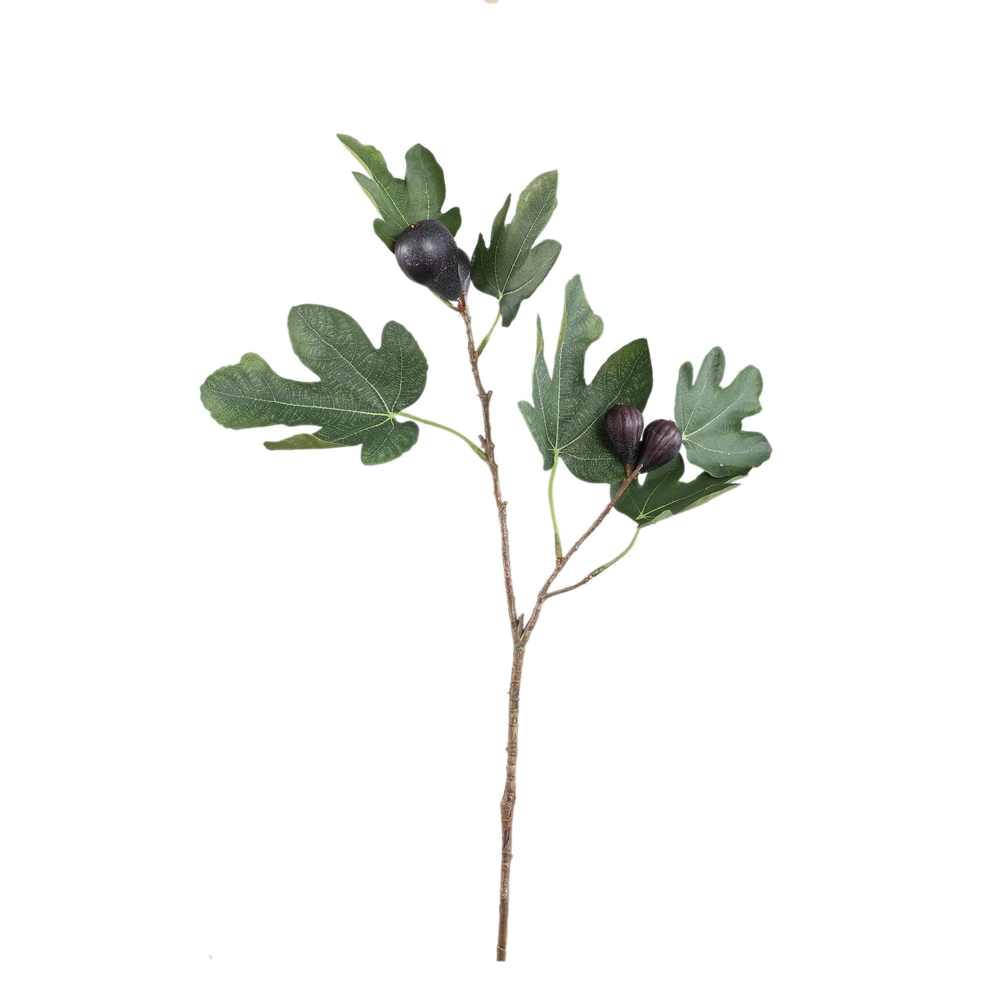 Twig Plant Groene Vijg Spray Met Bladeren - Set van 12 55x30x30 cm