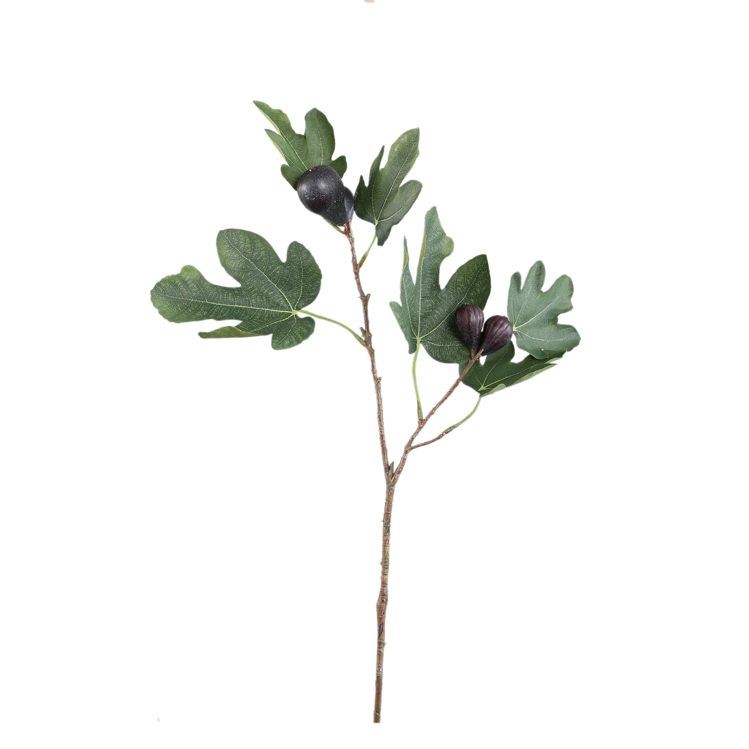 Twig Plant Groene Vijg Spray Met Bladeren - Set van 12 55x30x30 cm