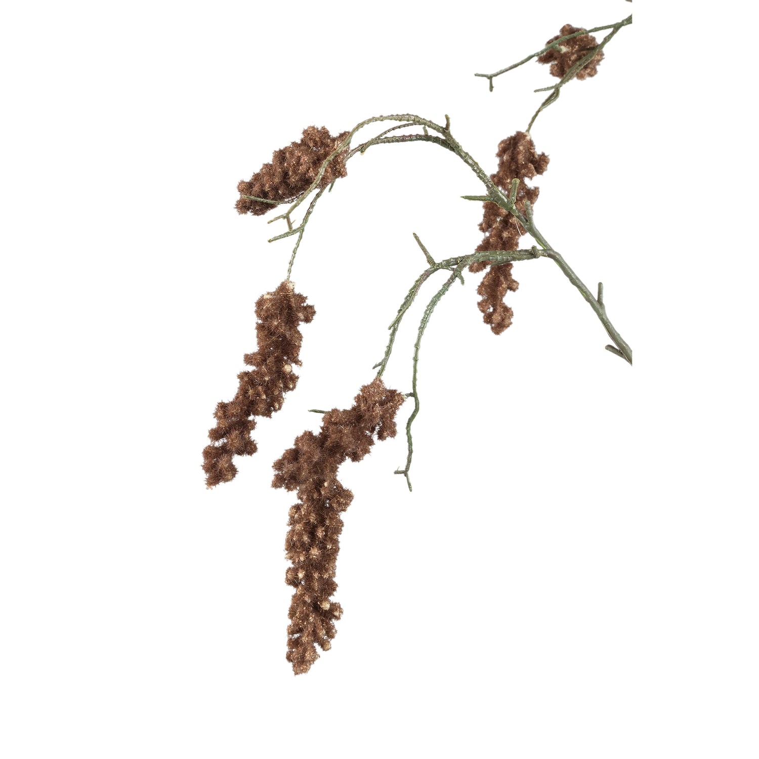 Twig Plant Bruine Cattail Spray - Set van 12 100x58x33 cm