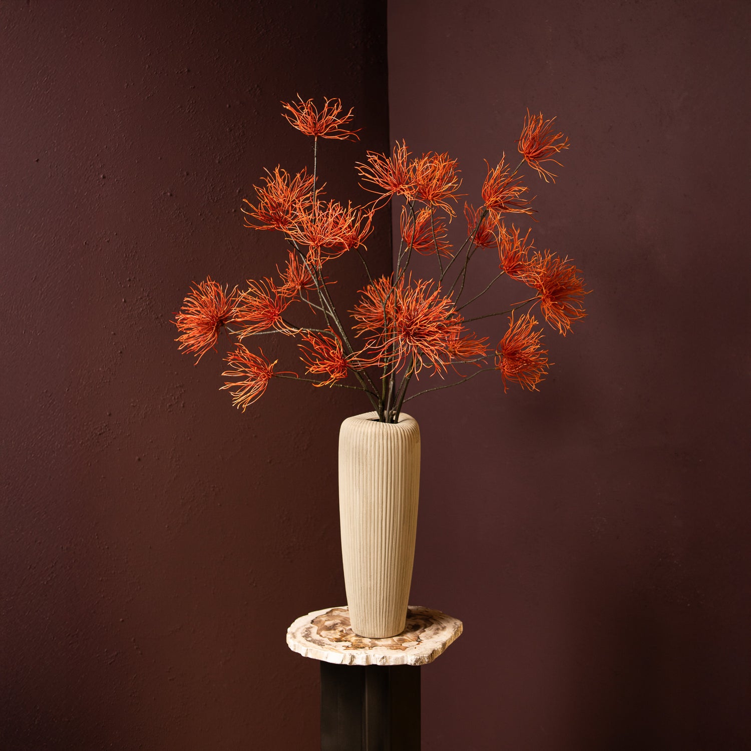 Twig Plant Oranje Grevillea Bloemenspray - Set van 12 112x60x39 cm