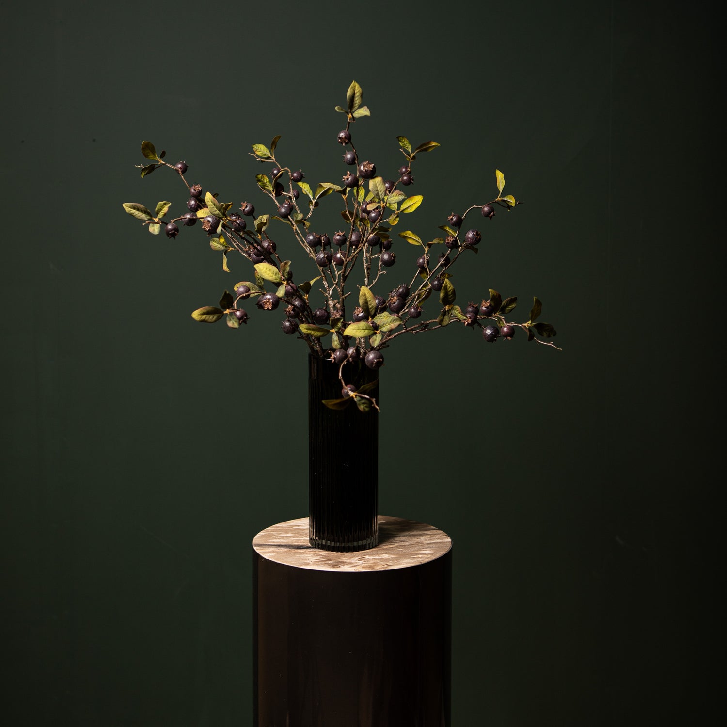 Berry Plant Blauwe Meidoornbes Spray - Set van 12 70x33x13 cm