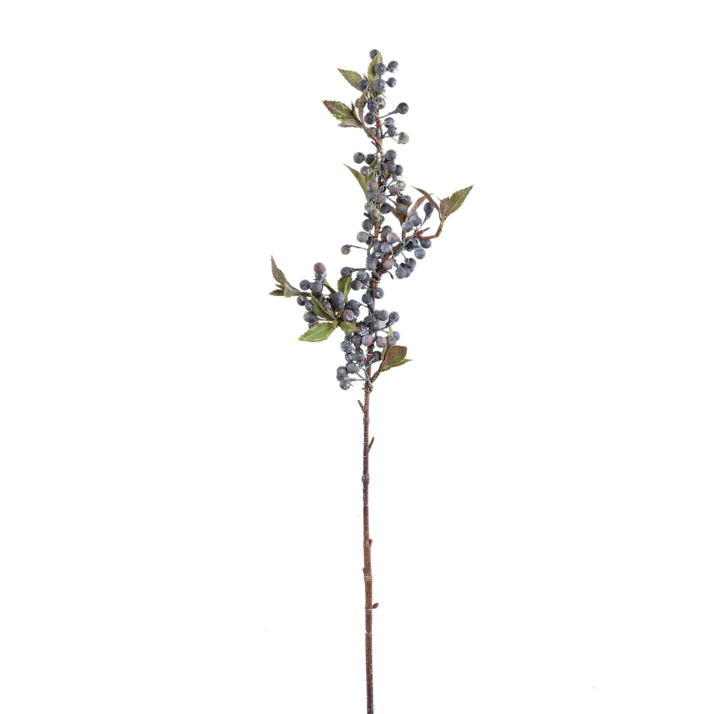 Berry Plant Blauwe Bessentak Met Bladeren - Set van 12 65x32x16 cm