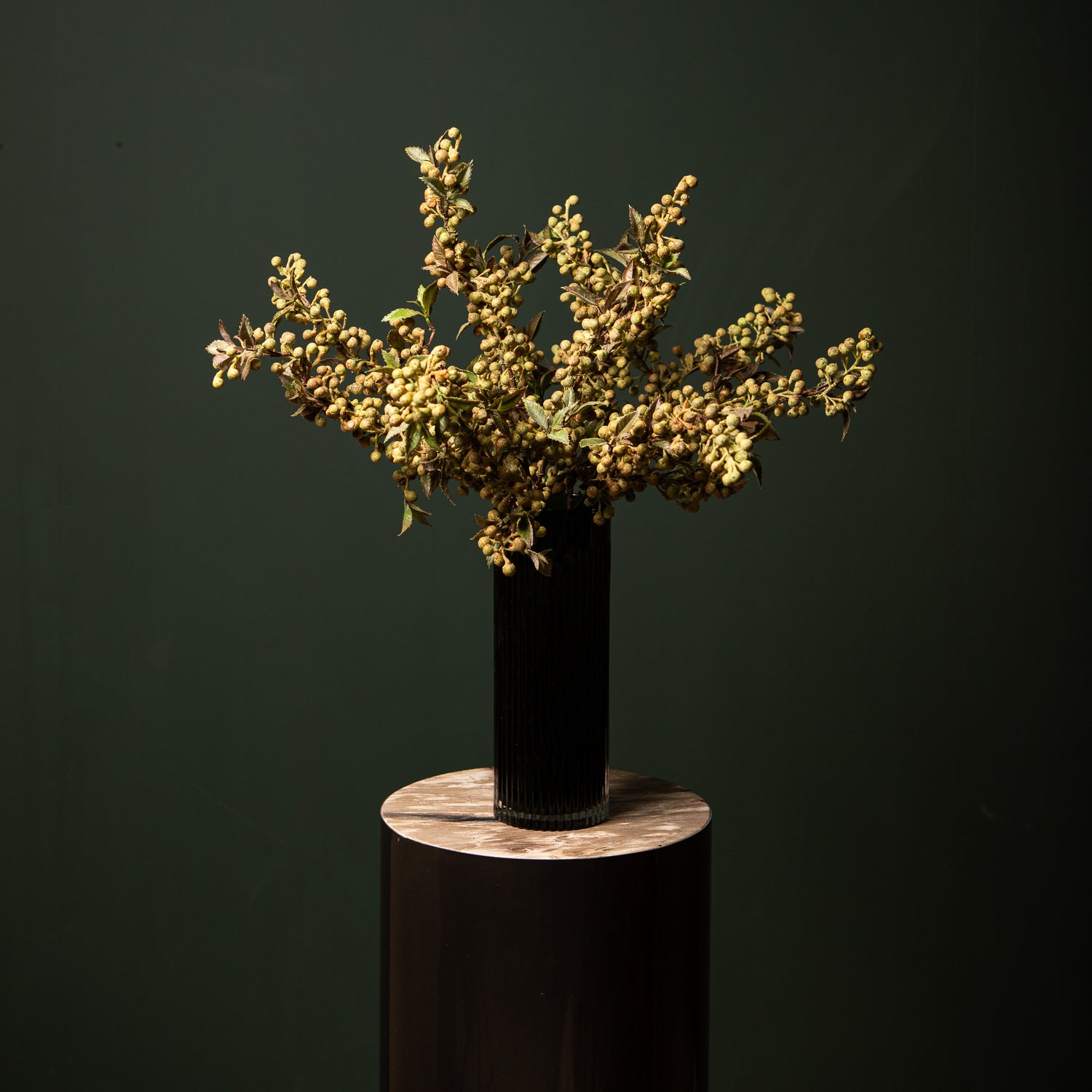 Berry Plant Gele Bessenspray Met Bladeren - Set van 12 65x32x16 cm