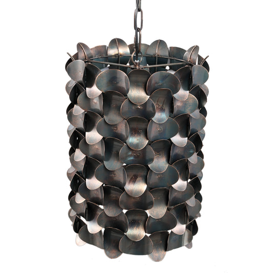 Jaye Zwarte Ijzeren Hanglamp Cirkelpatroon Breed 148x32x32 cm