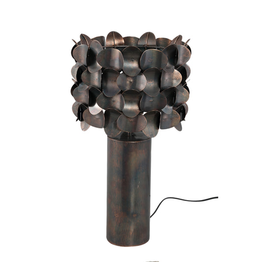 Jaye Black Iron Table Lamp Bended Circle Pattern