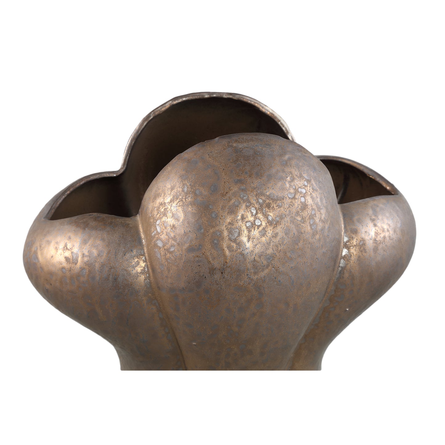 Mellie Bronze France Lily Flower Ceramic Vase L